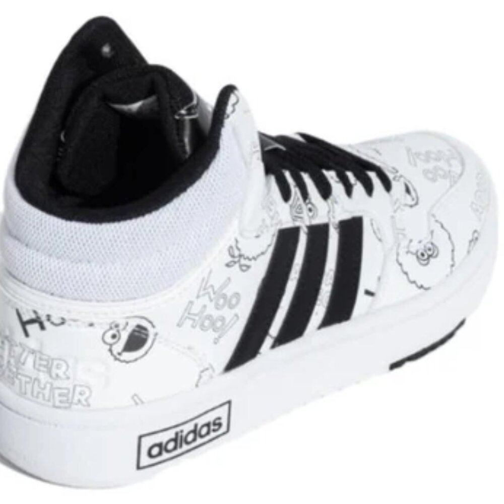 RARE Adidas Hoops 3.0 Mid W Neo Sesame Street Big Kid Womens 6.5 White . - Picture 1 of 14